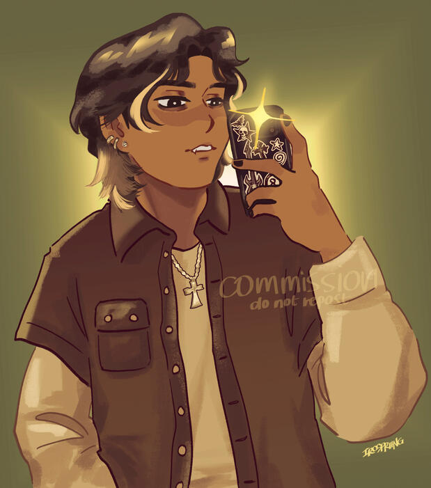 regular waist up commission from salem on artistree